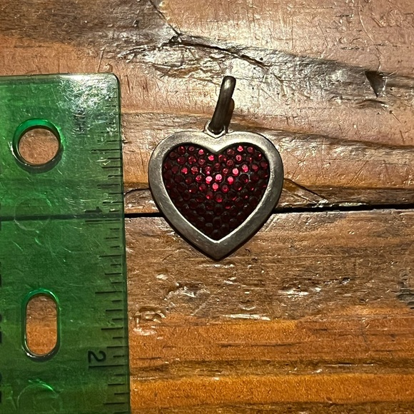 Jusith leiber sterling silver ruby heart pendant ❤️❤️❤️❤️❤️❤️ - Picture 7 of 7